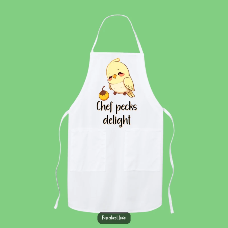 Funny Budgie Pecking Apron - Kitchen Focus & Bird Lover Gift