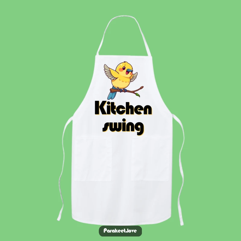 Funny Swinging Bird Apron - Kitchen Excitement & Bird Lover Gift