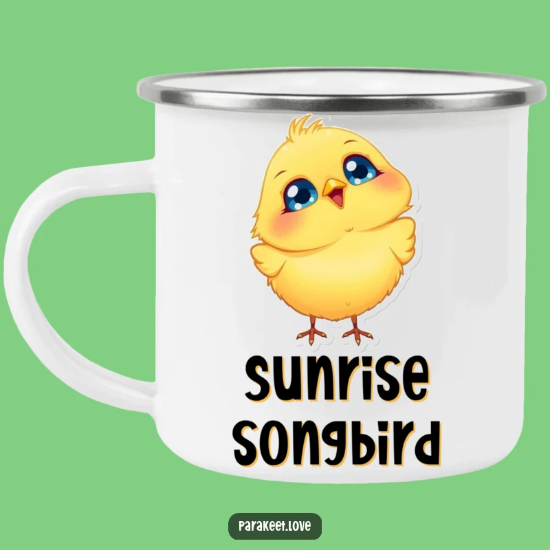 Funny Bobbing Bird Camping Mug: Adventure with Cheerful Vibes