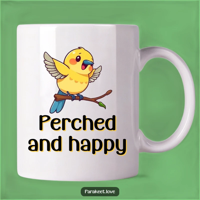 Funny Swinging Bird Mug - Exciting Colorful Perch Fun Gift