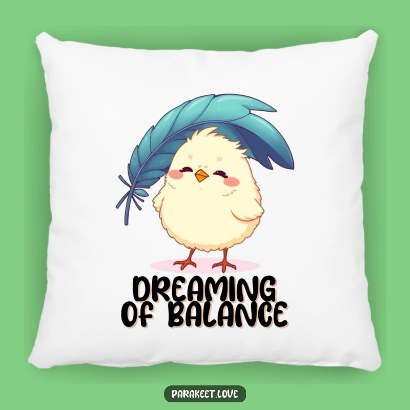Funny Feather Balance Pillow: Soft Bird Cushion, Cute Funny Gift