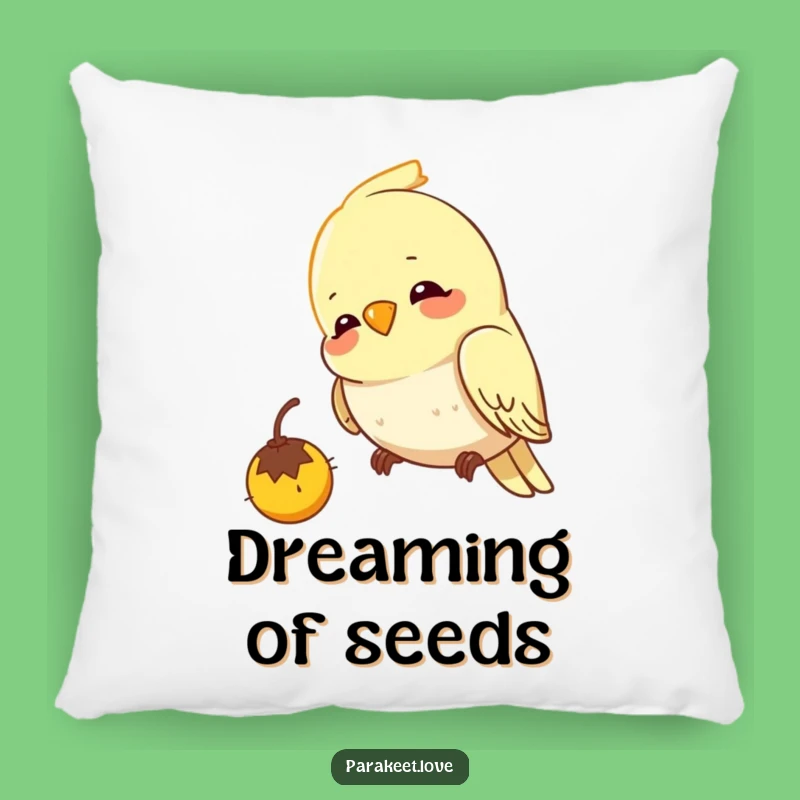 Funny Budgie Pecking Pillow - Comfy Focus & Bird Humor Decor