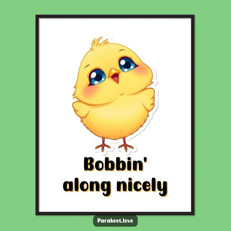 Funny Bobbing Bird Poster: Add Cheerful Vibes to Your Walls