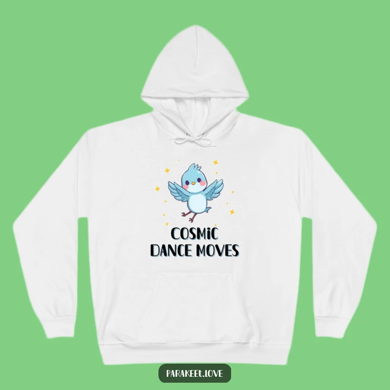 Funny Cosmic Dance Hoodie: Cozy Blue Bird Sweatshirt, Amazing Funny Gift