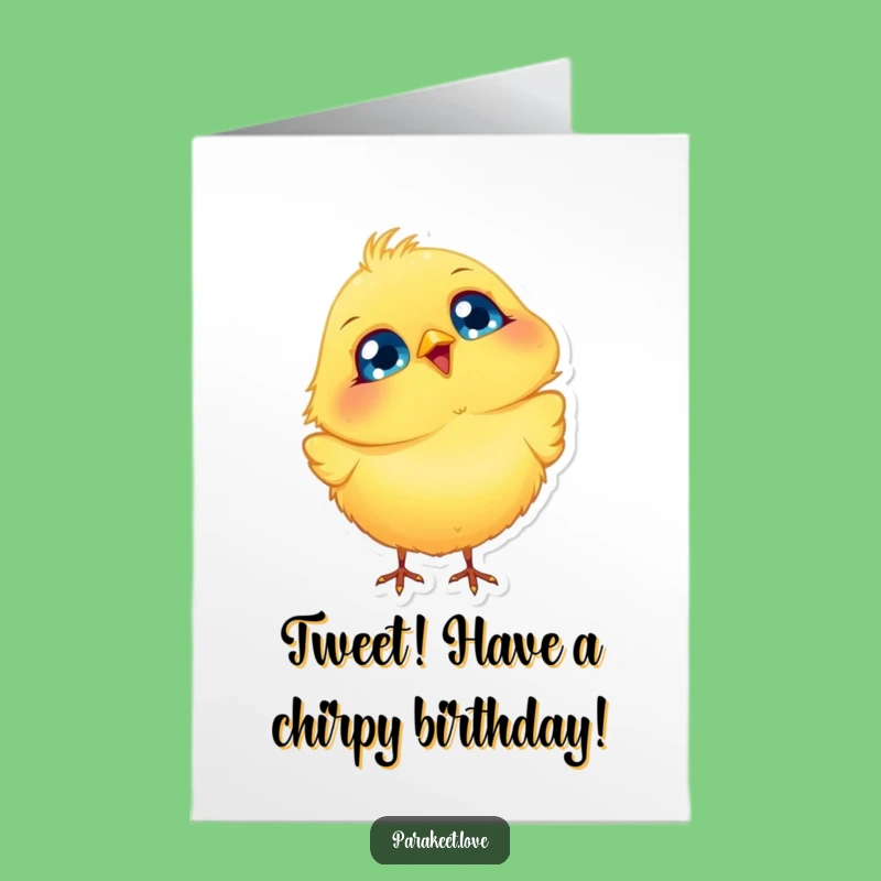Free Printable Birthday Card: Bobbing Bird Joy, Funny Downloadable Gift for Smiles