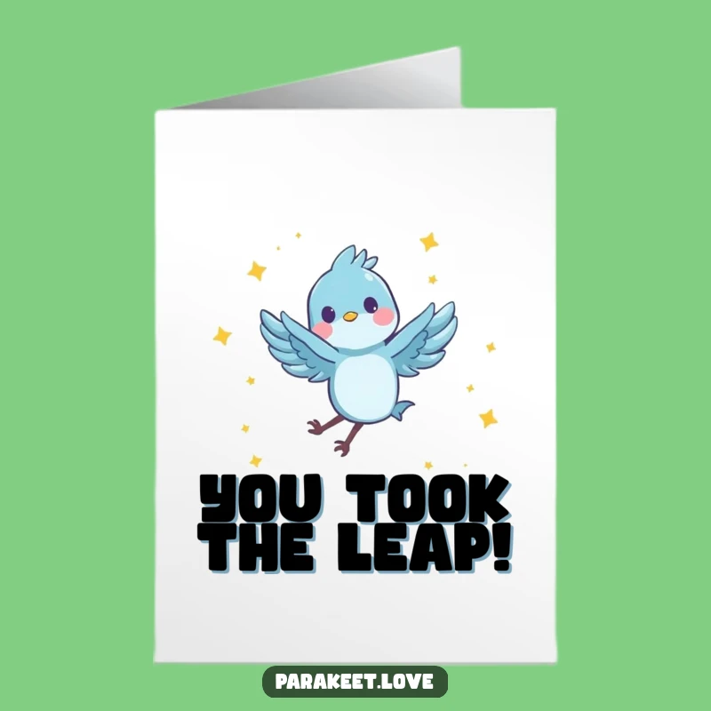 Free Printable Congrats Card: Blue Bird, Starry Downloadable for Celebrations