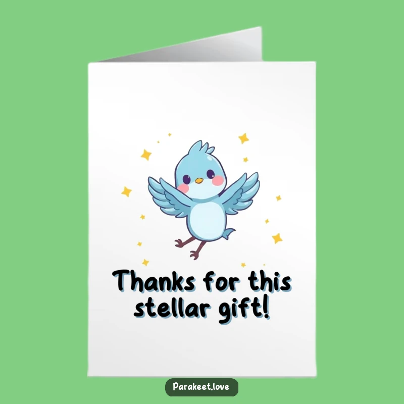 Free Printable Thank You Card: Blue Bird, Humorous Leap Downloadable Gratitude