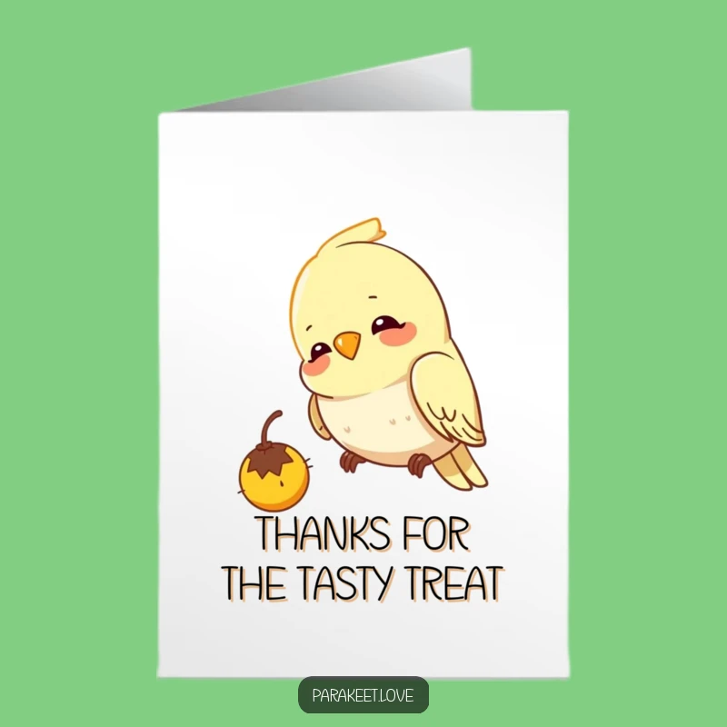 Free Printable Thank You Card: Budgie's Focused Gratitude, Funny Downloadable Gift