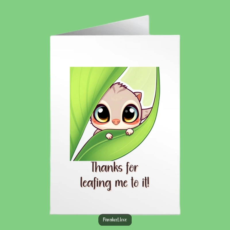 Free Printable Thank You Card: Curious Creature, Humorous Downloadable Expressing Gratitude
