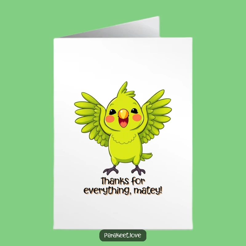 Free Printable Thank You Card: Parrot Gratitude, Funny Downloadable Gift for Thanks