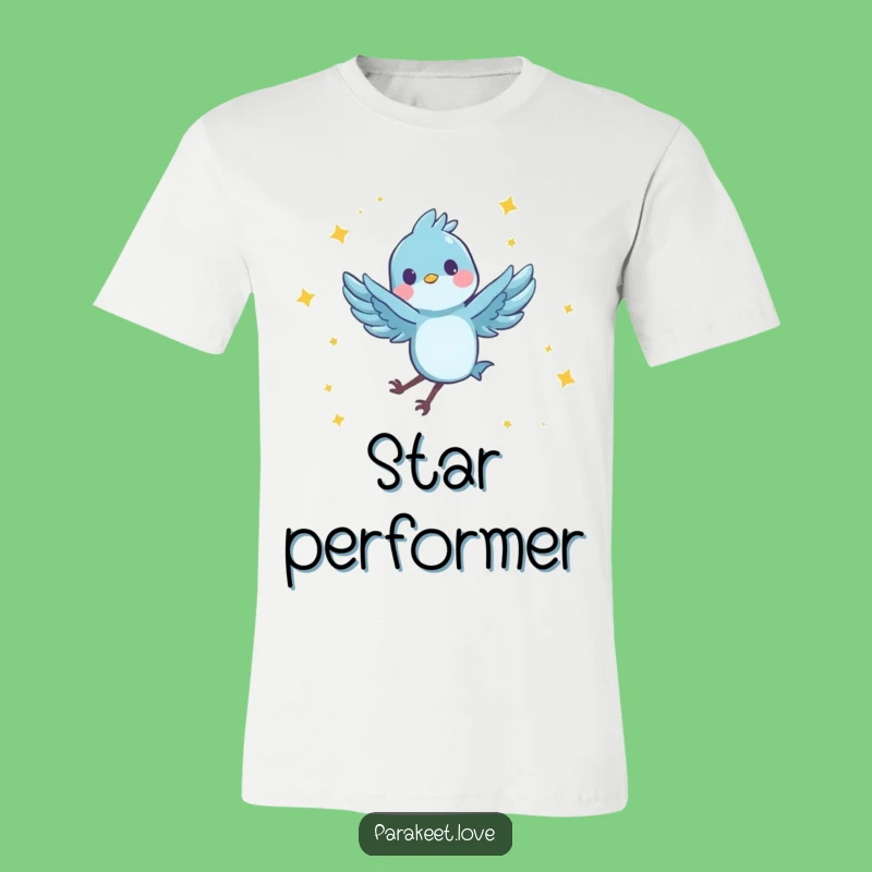 Funny Star Jumper T-Shirt: Joyful Blue Bird Tee, Hilarious Funny Gift Idea