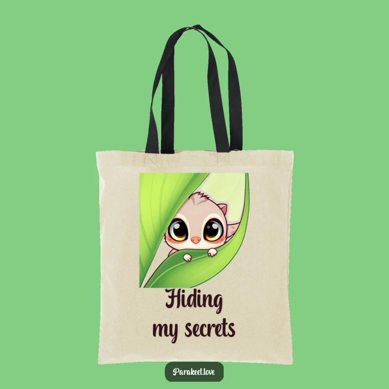 Funny Leaf Hider Tote Bag: Cute Winged Creature Canvas Bag, Great Funny Gift